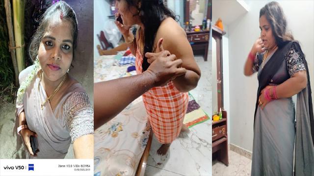 Tamil Wife fucking with secret lover while husband in abroad